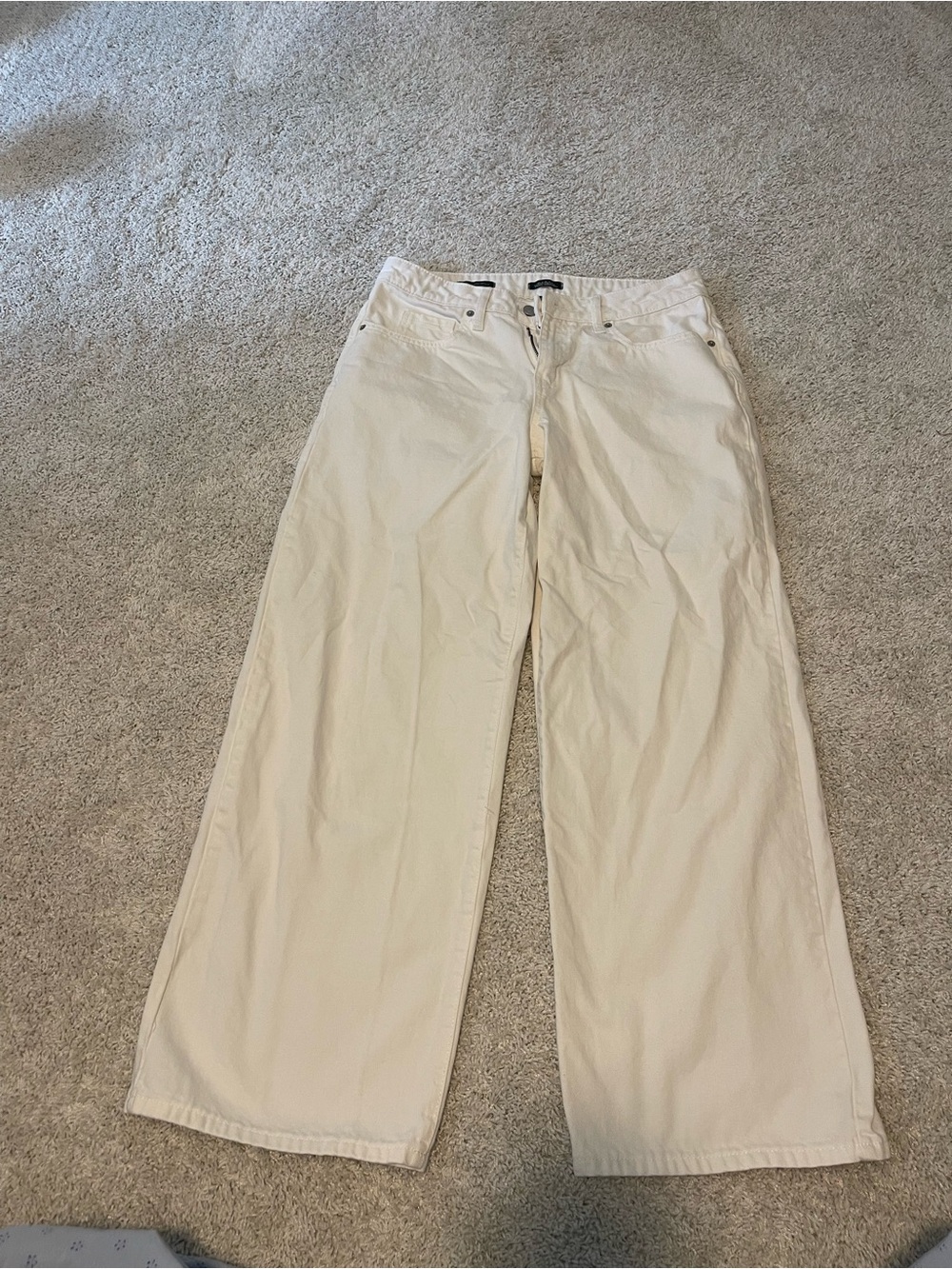 wild fable Cream Wide-Leg High-Rise Jeans
